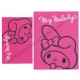 Ano 2012. Conjunto de Papel de Carta My Melody Pink Preto Sanrio