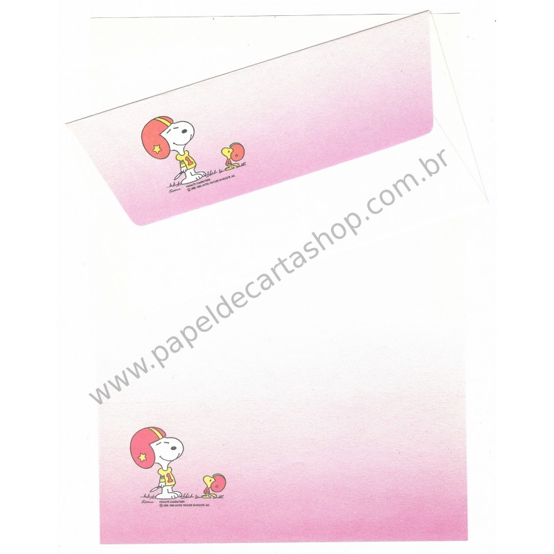 Conjunto de Papel de Carta Antigo Importado SNOOPY G8