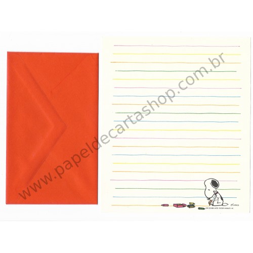 Conjunto de Papel de Carta Antigo Importado SNOOPY M11