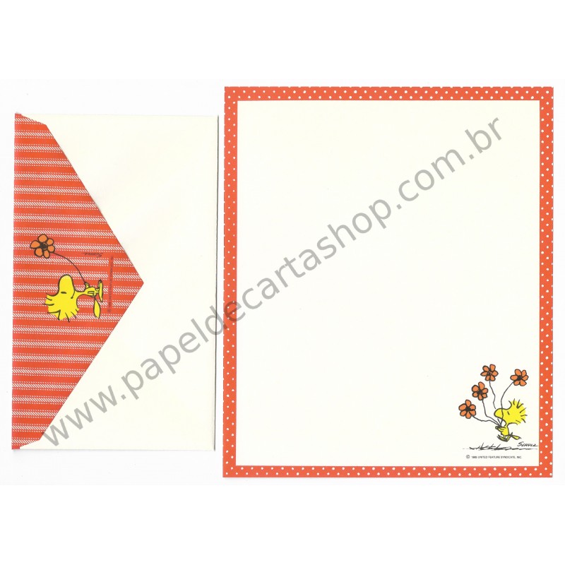 Conjunto de Papel de Carta Antigo Importado SNOOPY M2