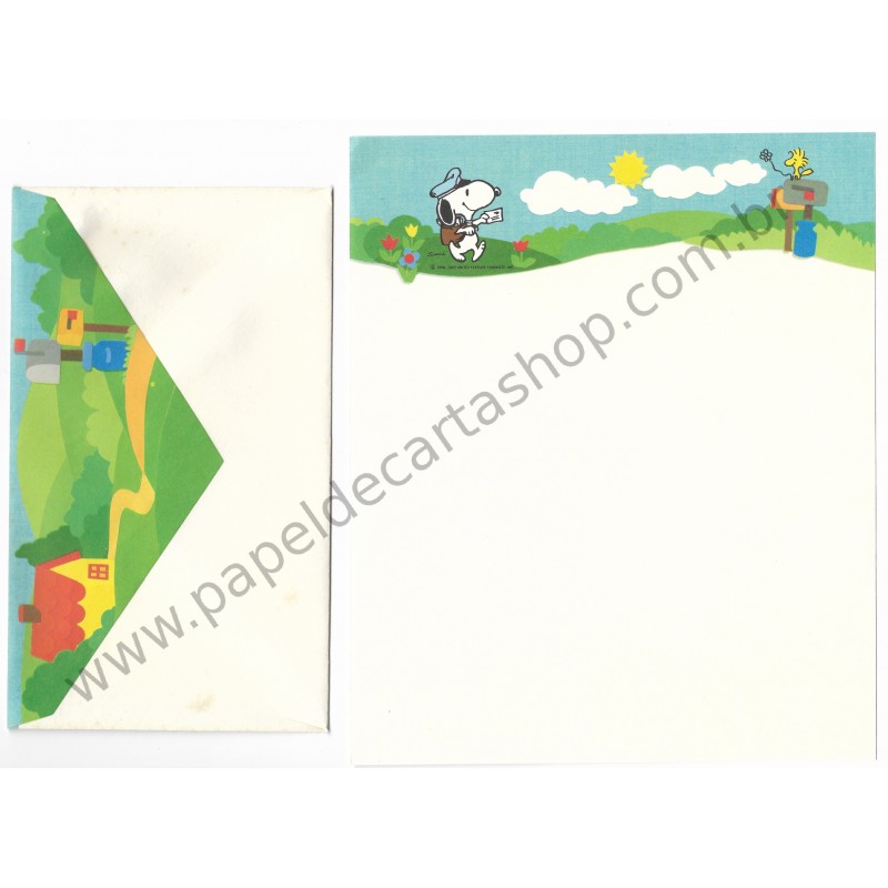 Conjunto de Papel de Carta Antigo Importado SNOOPY M13