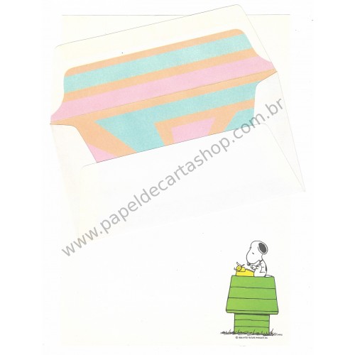 Conjunto de Papel de Carta Antigo Importado SNOOPY G12