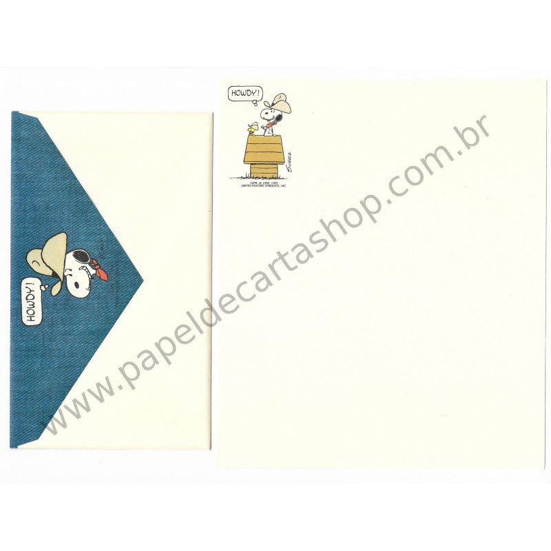 Conjunto de Papel de Carta Antigo Importado SNOOPY M17