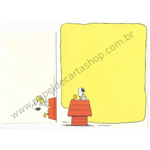 Conjunto de Papel de Carta Antigo Importado SNOOPY M2