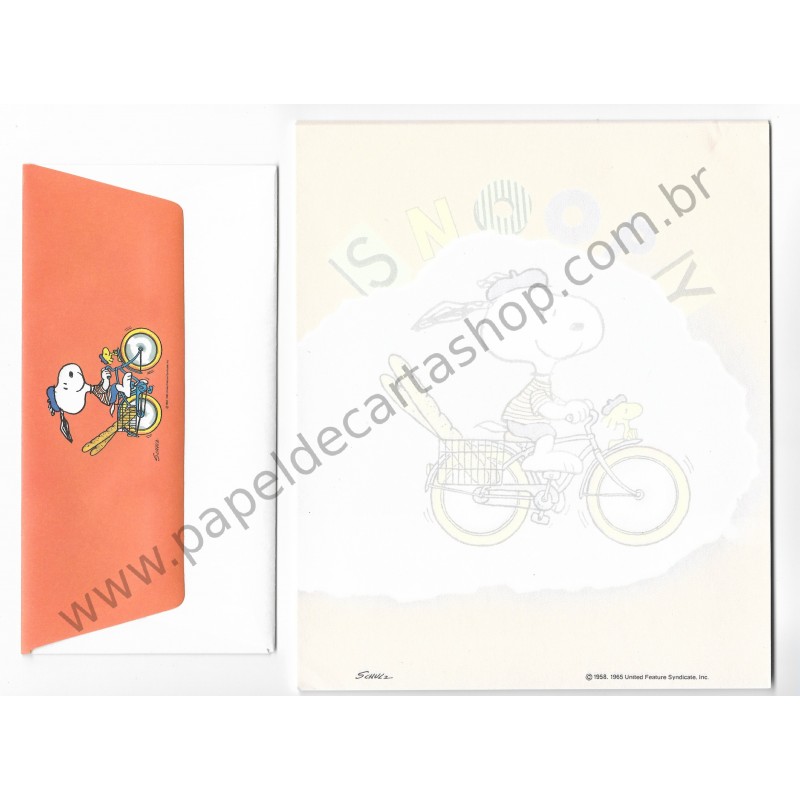 Conjunto de Papel de Carta Antigo Importado SNOOPY M22