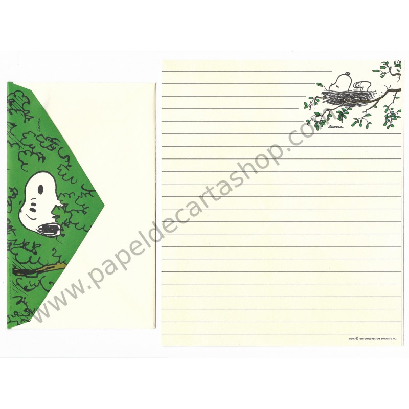 Conjunto de Papel de Carta Antigo Importado SNOOPY M28