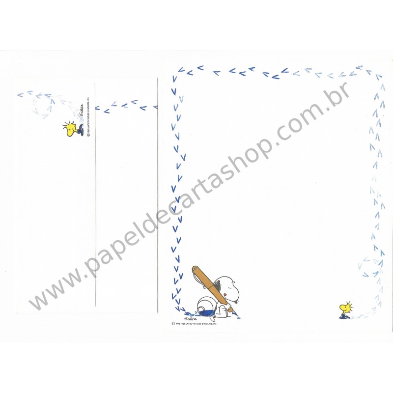 Conjunto de Papel de Carta Antigo Importado SNOOPY M3