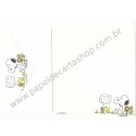 Conjunto de Papel de Carta Antigo Importado SNOOPY M30