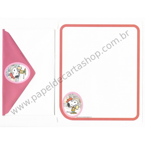 Conjunto de Papel de Carta Antigo Importado SNOOPY M34