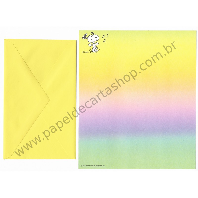 Conjunto de Papel de Carta Antigo Importado SNOOPY M4