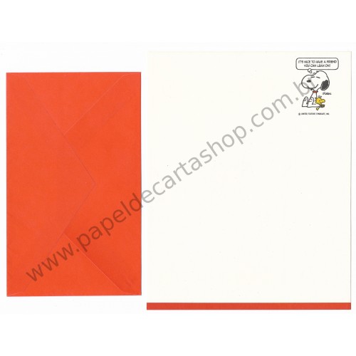 Conjunto de Papel de Carta Antigo Importado SNOOPY M41