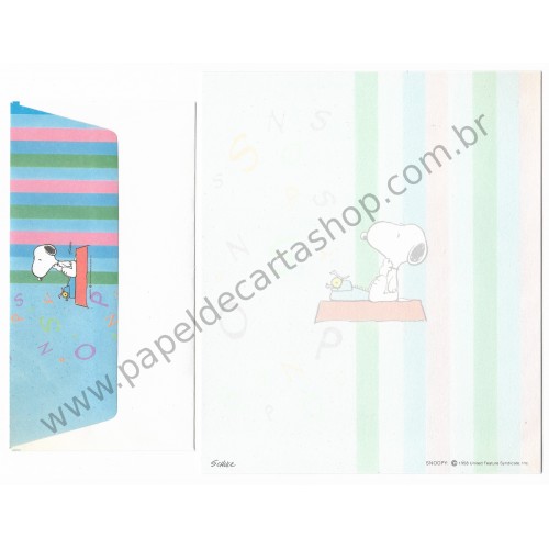 Conjunto de Papel de Carta Antigo Importado SNOOPY M48