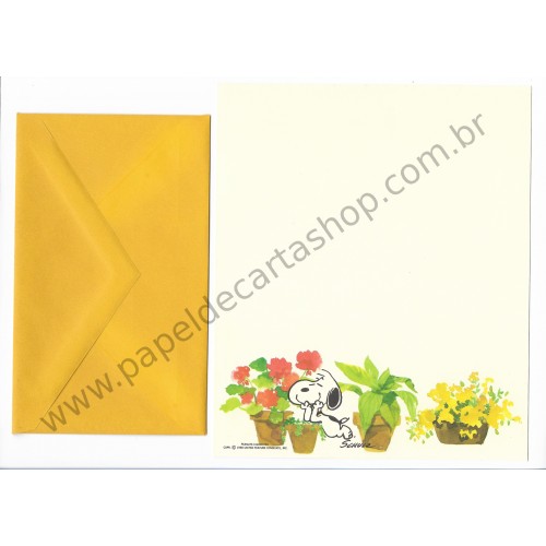 Conjunto de Papel de Carta Antigo Importado SNOOPY M8