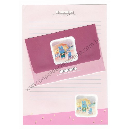 Conjunto de Papel de Carta Antigo (Vintage) Twin Do CRS - Japan