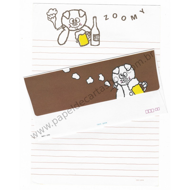 Conjunto de Papel de Carta Antigo (Vintage) Zoomy (CBW) - Tokyo Queen Japan