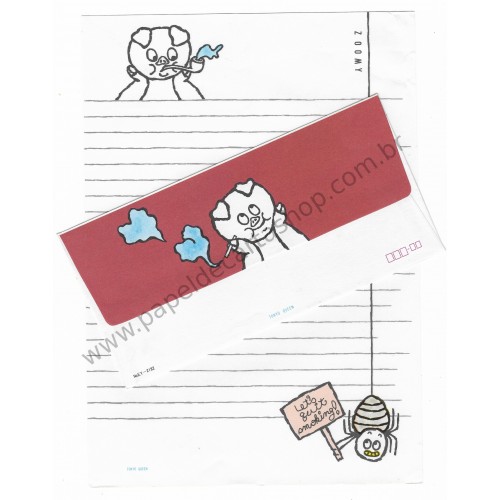 Conjunto de Papel de Carta Antigo (Vintage) Zoomy (CVM) - Tokyo Queen Japan