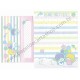 Ano 2003. Conjunto de Papel de Carta Little Twin Stars Baloons Sanrio