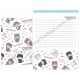 Ano 2012. Kit 4 Conjuntos de Papel de Carta Little Twin Stars Cute & Fluffy CAM Sanrio