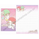 Ano 2015. Kit 2 Conjuntos de Papel de Carta Little Twin Stars Glasses Sanrio