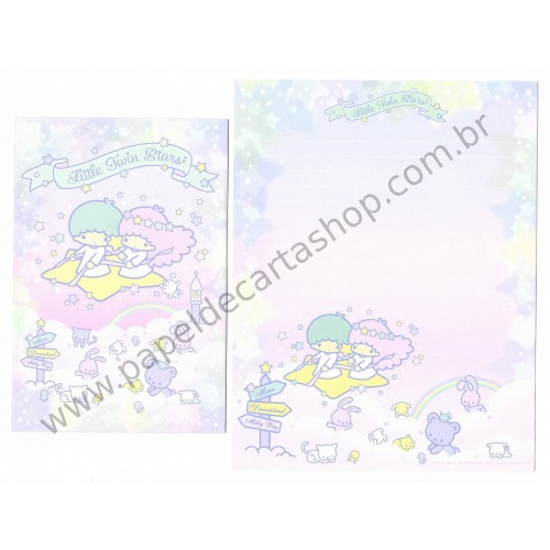 Ano 2015. Kit 4 Conjuntos de Papel de Carta Little Twin Stars LLRS Sanrio