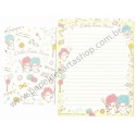 Ano 2015. Kit 2 Conjuntos de Papel de Carta Little Twin Stars Cristal Candy Stars Sanrio