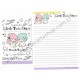 Ano 2014. Kit 2 Conjuntos de Papel de Carta Little Twin Stars Upside Down Sanrio