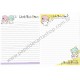 Ano 2014. Kit 2 Conjuntos de Papel de Carta Little Twin Stars Upside Down Sanrio