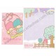 Ano 2009. Kit 2 Conjuntos de Papel de Carta Little Twin Stars Cloud-Top Home Sanrio