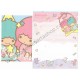 Ano 2009. Kit 2 Conjuntos de Papel de Carta Little Twin Stars Cloud-Top Home Sanrio