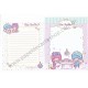 Ano 2014. Conjunto de Papel de Carta Little Twin Stars TTS2 Sanrio