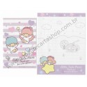 Ano 2009. Conjunto de Papel de Carta Little Twin Stars K5 Sanrio