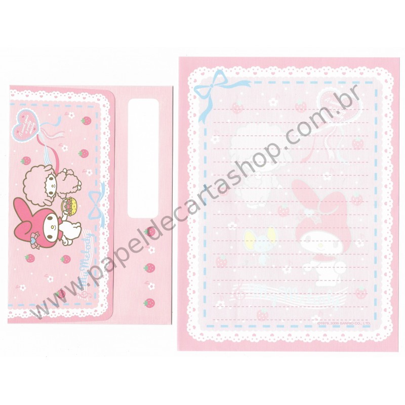 Ano 2006. Conjunto de Papel de Carta My Melody Sanrio