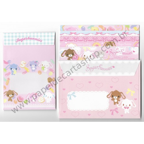 Ano 2011. Kit 3 Conjuntos de Papel de Carta Sugarbunnies Sanrio