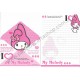 Ano 2010. Conjunto de Papel de Carta My Melody Hood Sanrio