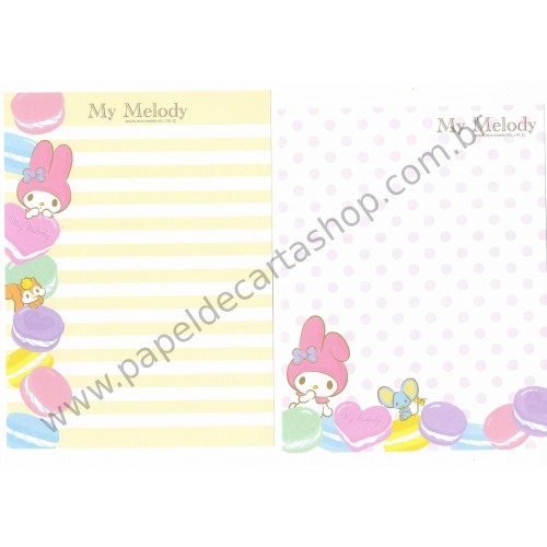 Ano 2013. Conjunto de Papel de Carta My Melody Sweet Surprises Sanrio