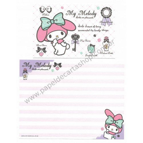 Ano 2014. Kit 2 Conjuntos de Papel de Carta My Melody Girls are Pleasant Sanrio