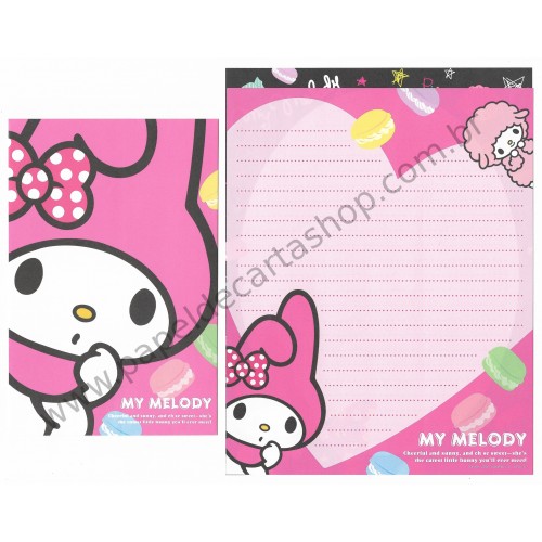Ano 2014. Kit 2 Conjuntos de Papel de Carta My Melody Cheerful and Sunny Sanrio