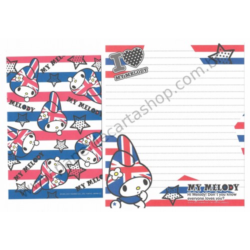 Ano 2011. Kit 4 Conjuntos de Papel de Carta My Melody Pretty CAZ Sanrio