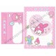 Ano 2010. Conjunto de Papel de Carta My Melody Heart Sanrio