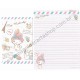 Ano 2015. Kit 2 Conjuntos de Papel de Carta My Melody Paris Sanrio