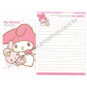 Ano 2011. Kit 2 Conjuntos de Papel de Carta My Melody Special Treasures Sanrio