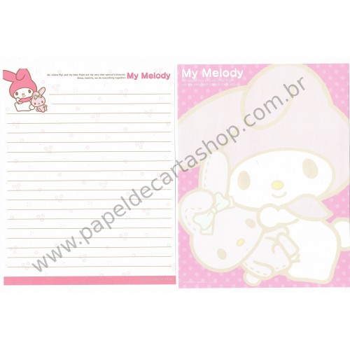 Ano 2011. Kit 2 Conjuntos de Papel de Carta My Melody Special Treasures Sanrio