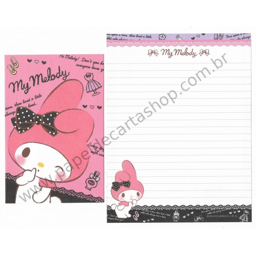 Ano 2013. Kit 2 Conjuntos de Papel de Carta My Melody CRSBL Sanrio