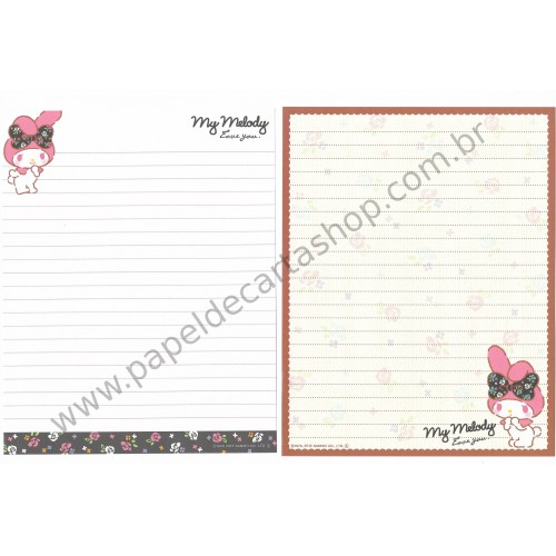 Ano 2013. Kit 2 Conjuntos de Papel de Carta My Melody Love You Sanrio