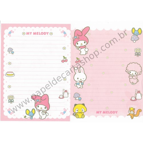 Ano 2006. Conjunto de Papel de Carta My Melody Dupla Sanrio