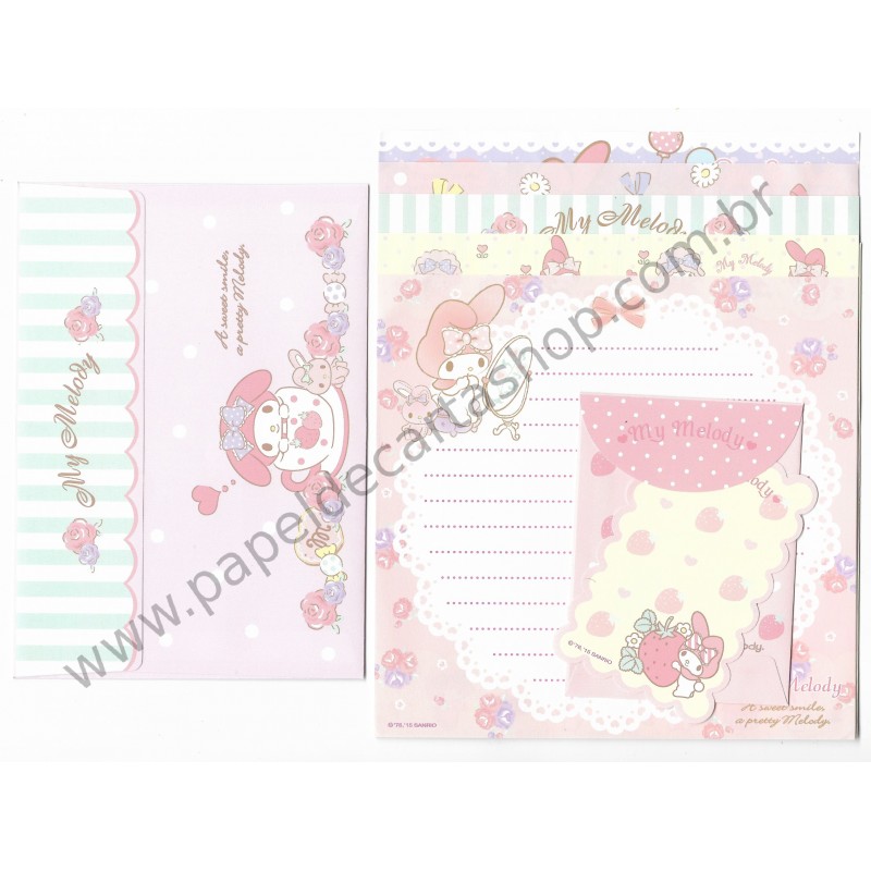 Ano 2015. Kit 2 Conjuntos de Papel de Carta My Melody Five Sanrio