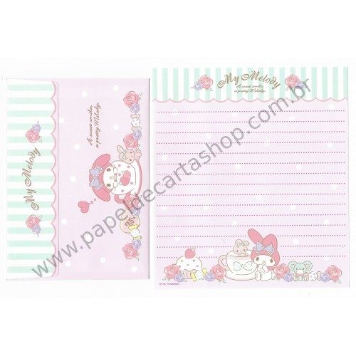 Ano 2015. Conjunto de Papel de Carta My Melody Five C1 Sanrio