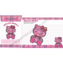 Ano 2009. Conjunto de Papel de Carta Hello Kitty Tartan 35th Anniversary Sanrio