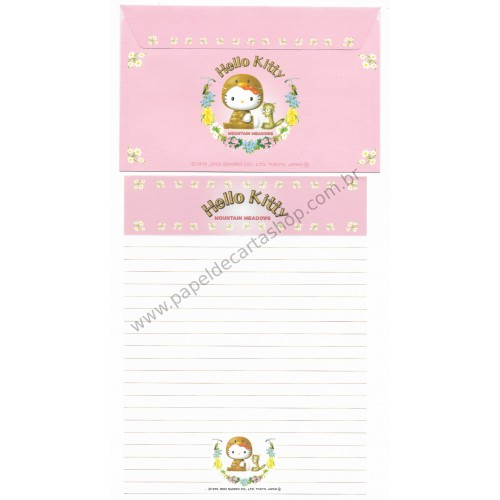 Ano 2002. Conjunto de Papel de Carta Gotōchi Kitty Mountain Meadows 03 Sanrio