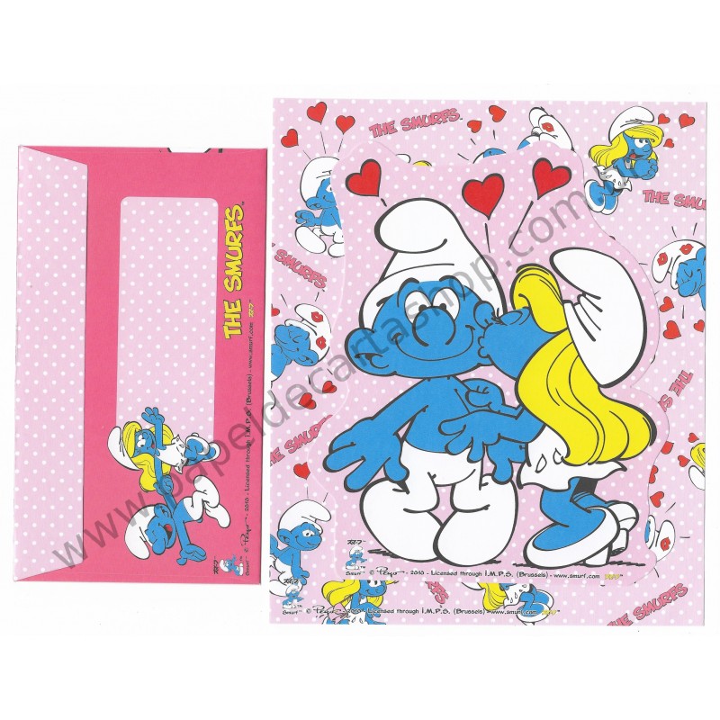 Conjunto de Papel de Carta Importado Os Smurfs Dupla 1